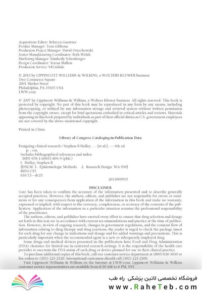 کتاب Designing Clinical Research