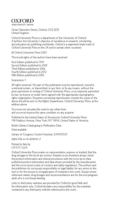 Oxford Handbook of Emergency Medicine, 5th Edition2020