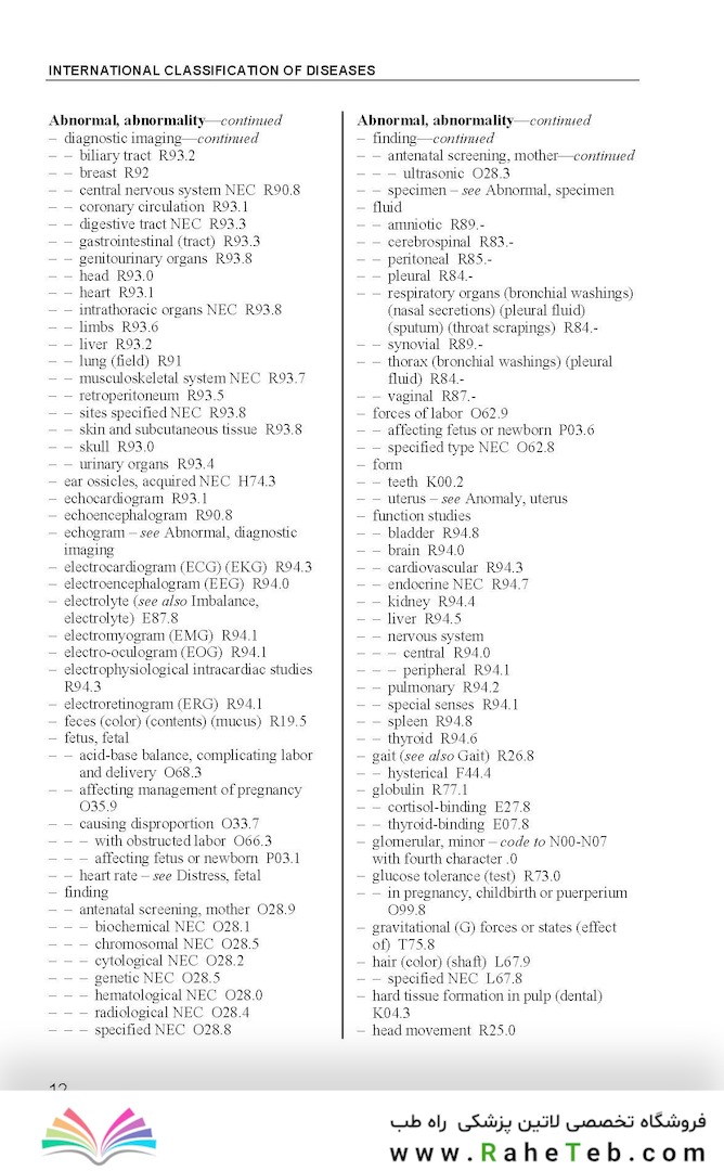 ICD 10: International Statistical Classification of Diseases and Related Health Problems - 3-2-1Vol