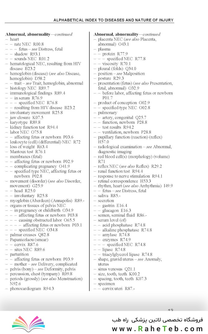 ICD 10: International Statistical Classification of Diseases and Related Health Problems - 3-2-1Vol