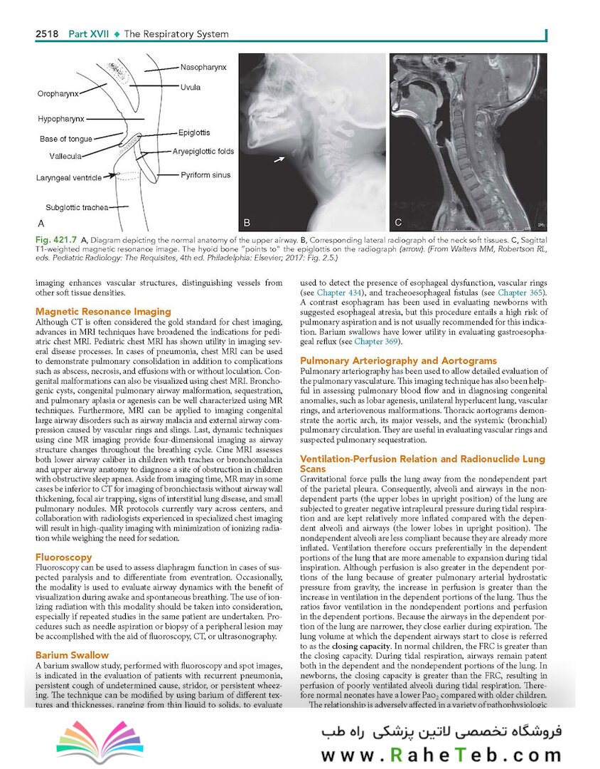 Nelson Textbook of Pediatrics, The Respiratory System ,22nd Edition
