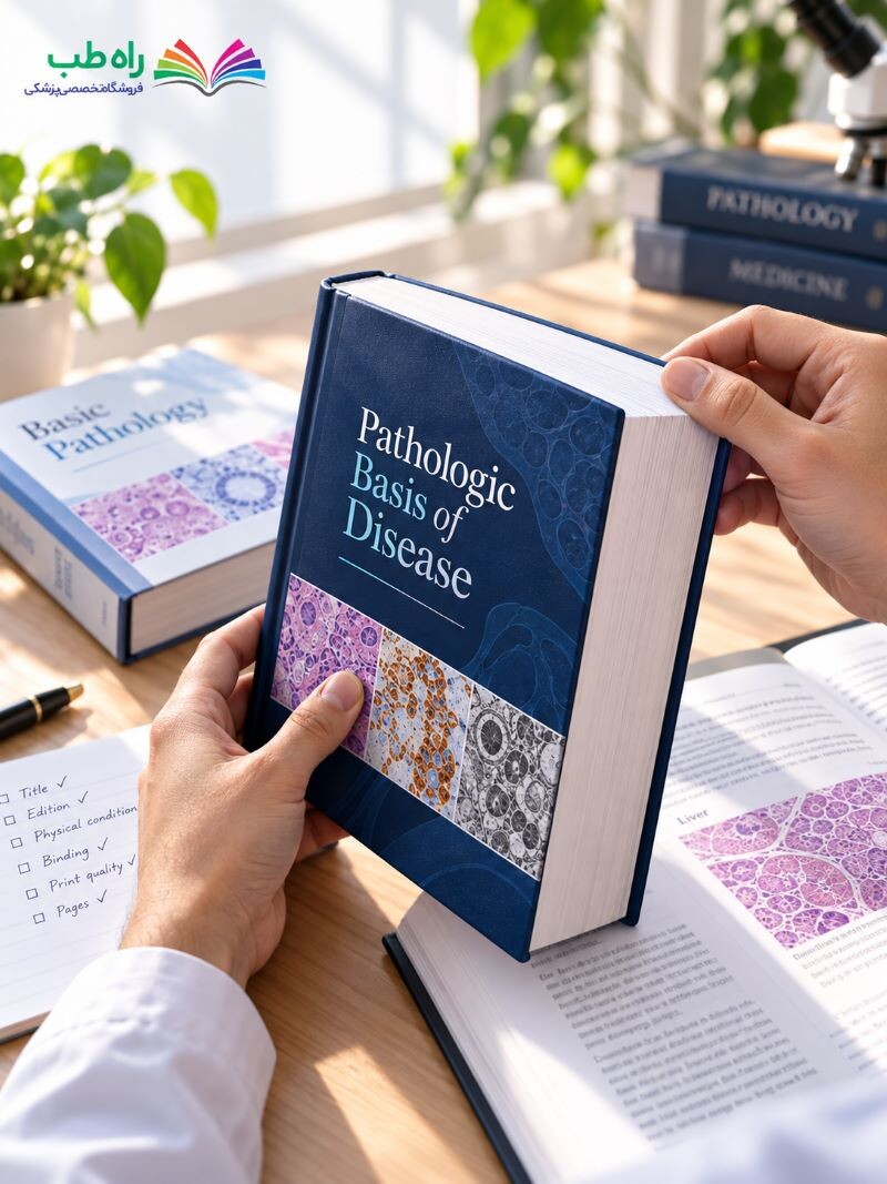 تصویر راهنمای بررسی نسخه چاپی کتاب رابینز پیش از سفارش