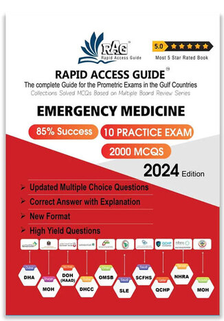 عکس Emergency Medicine MCQ Book | Prometric Exam Questions – 2024